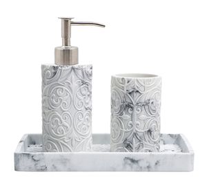 Dispensador + portacepillos + bandeja Mumbai