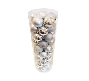 Esfera navidad 6 cm plateado 50 unidades