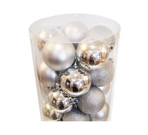 Esfera navidad 6 cm plateado 50 unidades