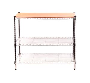 Repisa 3 niveles madera/cromo Cotidiana