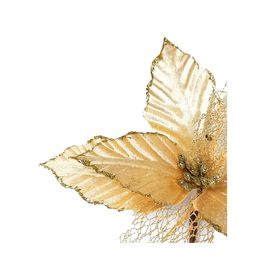 Flor navideña Ponsettia mixta gold