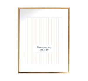 Marco foto Borde angosto paspartú dorado 20x25 cm