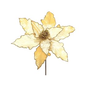 Flor navideña 33 cm Ponsettia gold