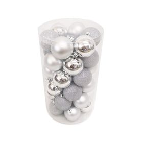Esfera navidad 6 cm silver 36 unidades