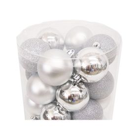 Esfera navidad 6 cm silver 36 unidades