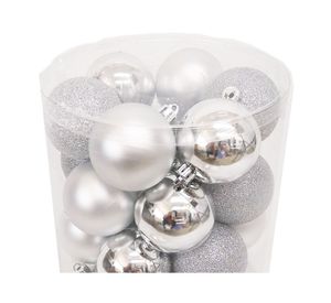 Esfera navidad 6 cm silver 36 unidades
