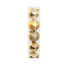 Esferas navidad 6 cm Disco gold 12 unidades