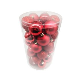 Esfera navidad 6 cm rojo 36 unidades