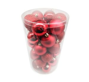Esfera navidad 6 cm rojo 36 unidades
