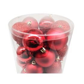 Esfera navidad 6 cm rojo 36 unidades
