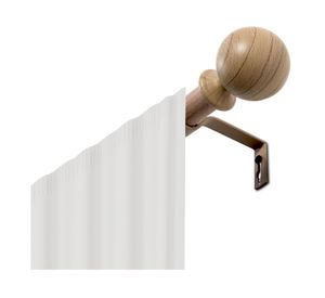 Barra cortina extensible 25/28 mm 120/210 cm bola natural Cotidiana
