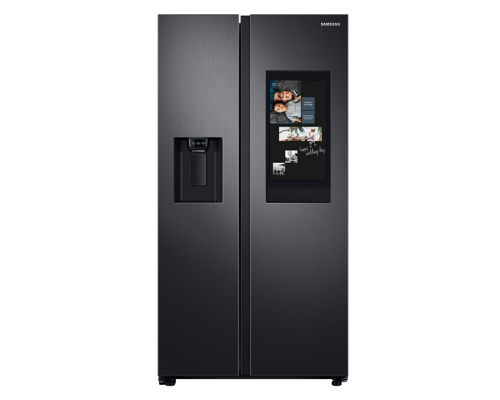 Refrigerador Side by Side Family hub RS58T5561B1/ZS 608 lt negro doi a $1.199.990