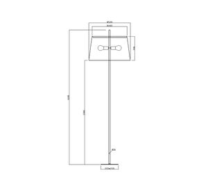 Lámpara pie 2L E27 Argus cromo Diseño 3