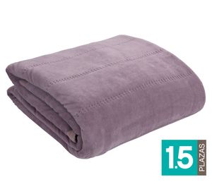Quilt coral sherpa 1.5 plazas morado Cotidiana