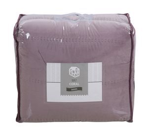 Quilt coral sherpa 1.5 plazas morado Cotidiana