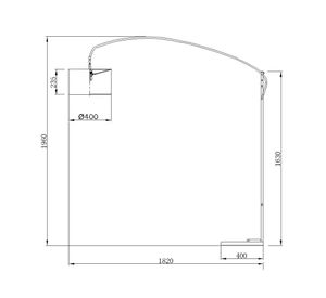 Lámpara pie 1L E27 Libra cromo Diseño 3