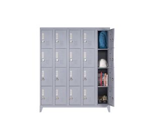 Locker ropero 20 puertas porta candado M5-04 gris Maletek