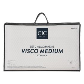 Almohada viscoelástica 40x60 cm Visco medium 2 unidades Cic