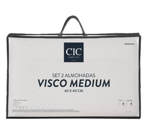 Almohada viscoelástica 40x60 cm Visco medium 2 unidades Cic