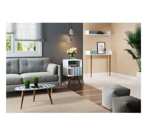 Mesa lateral Toledo 2 blanco Be Concept