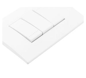 Placa armada interruptor doble 9/12 blanco Bticino