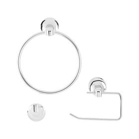 Set accesorios baño cromo 3 piezas