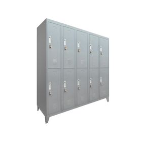Locker ropero 10 puertas porta candado M5-02 gris Maletek