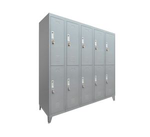Locker ropero 10 puertas porta candado M5-02 gris Maletek