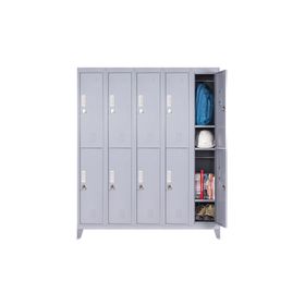 Locker ropero 10 puertas porta candado M5-02 gris Maletek
