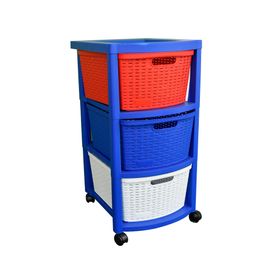 Carro organizador 3 cajones azul Rimax