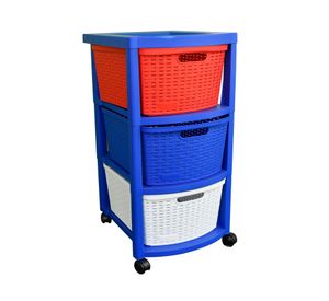 Carro organizador 3 cajones azul Rimax