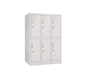 Locker office 6 puertas porta candado OLMN3-02 gris Maletek