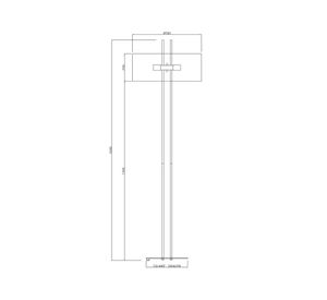 Lámpara pie 2L E27 H cromo Diseño 3