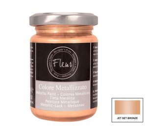 Pintura metálica 130 ml jet set bronze Fleur