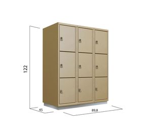 Locker porta candado 9 puertas PJ3-09 Maletek