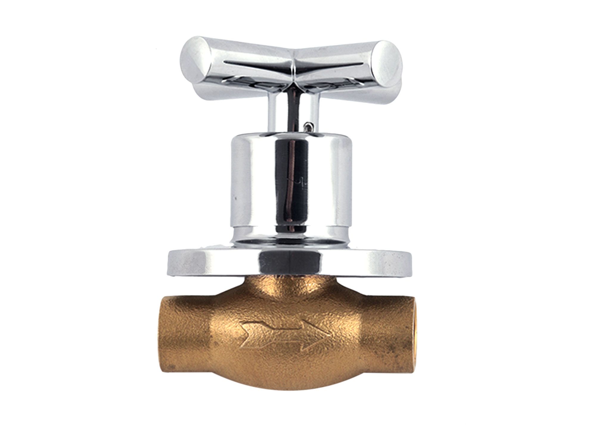 Llave de paso 1/2'' Ente cromado Tebisa