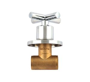 Llave de paso 3/4'' Ente cromado Tebisa