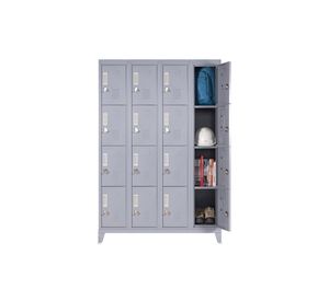 Locker ropero 16 puertas porta candado M4-04 gris Maletek