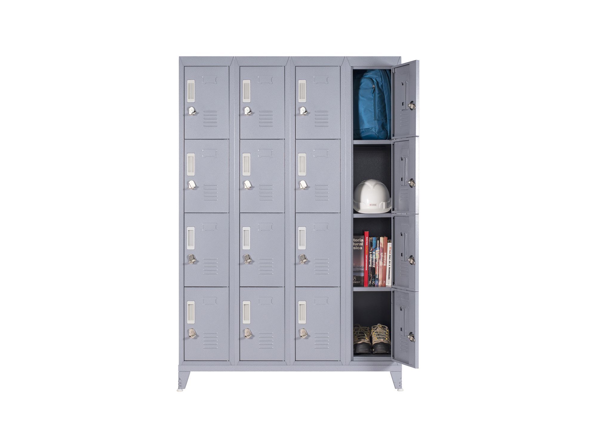 Locker ropero 16 puertas porta candado M4-04 gris Maletek | Easy.cl