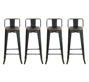 Silla bar Vintage negro 4 unidades Idetex
