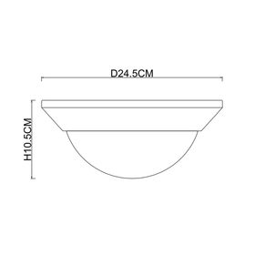 Plafón 22.8 cm Redondo