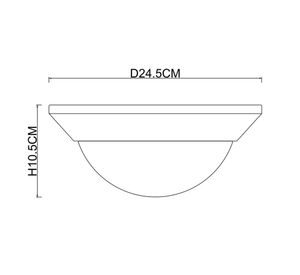 Plafón 22.8 cm Redondo