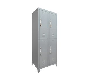 Locker ropero 4 puertas porta candado M2-02 gris Maletek