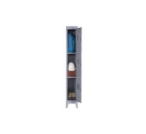 Locker ropero 3 puertas porta candado M1-03 gris Maletek