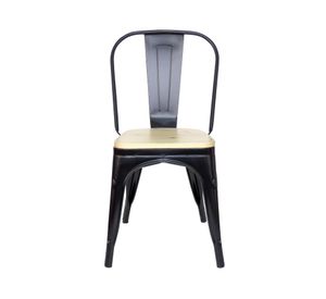 Silla Antique rustic negro 4 unidades Idetex