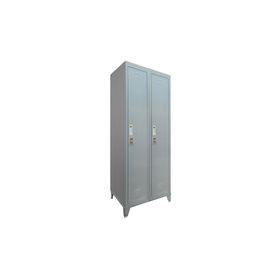 Locker ropero 2 puertas porta candado M2-01 gris Maletek