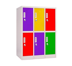 Locker office 6 puertas porta candado OLMN3-02 colores Maletek