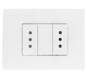 Placa armada toma doble blanco Bticino