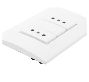 Placa armada toma doble blanco Bticino