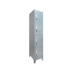 Locker ropero 4 puertas porta candado M1-04 gris Maletek